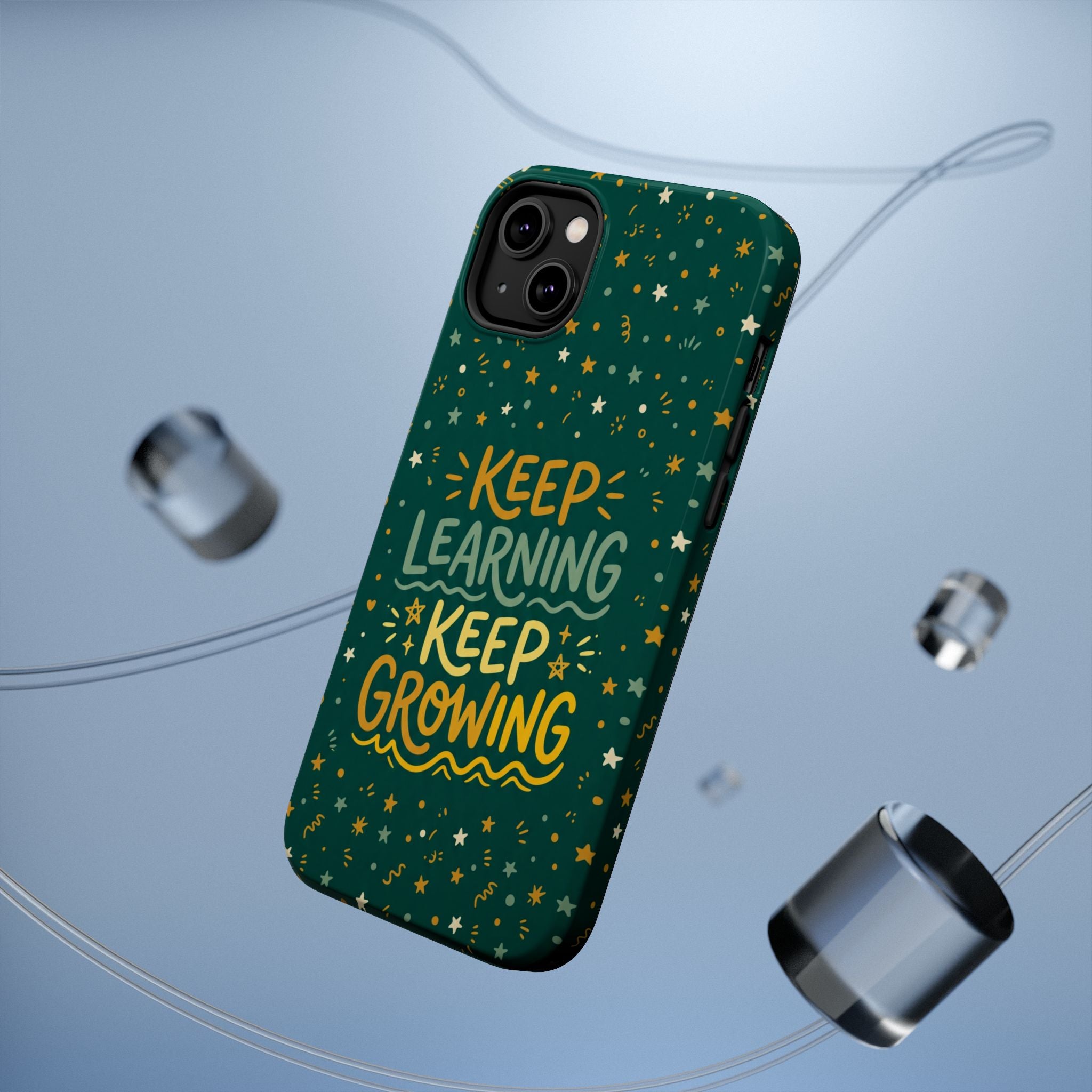 Keep Learning Keep Growing Teacher Phone Case — Wireless Charging Cover