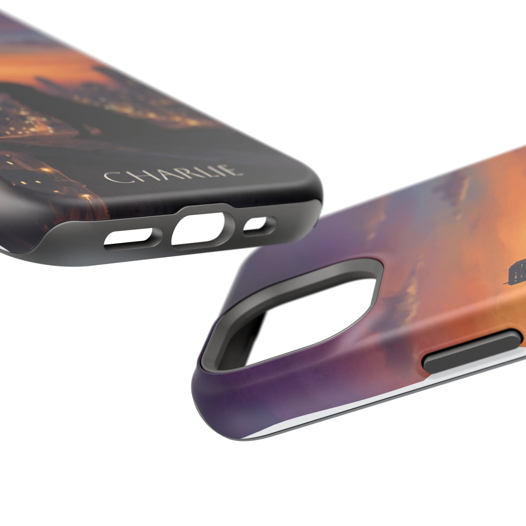 Personalized Golden Retriever City Skyline Phone Case — Wireless Charging Cover