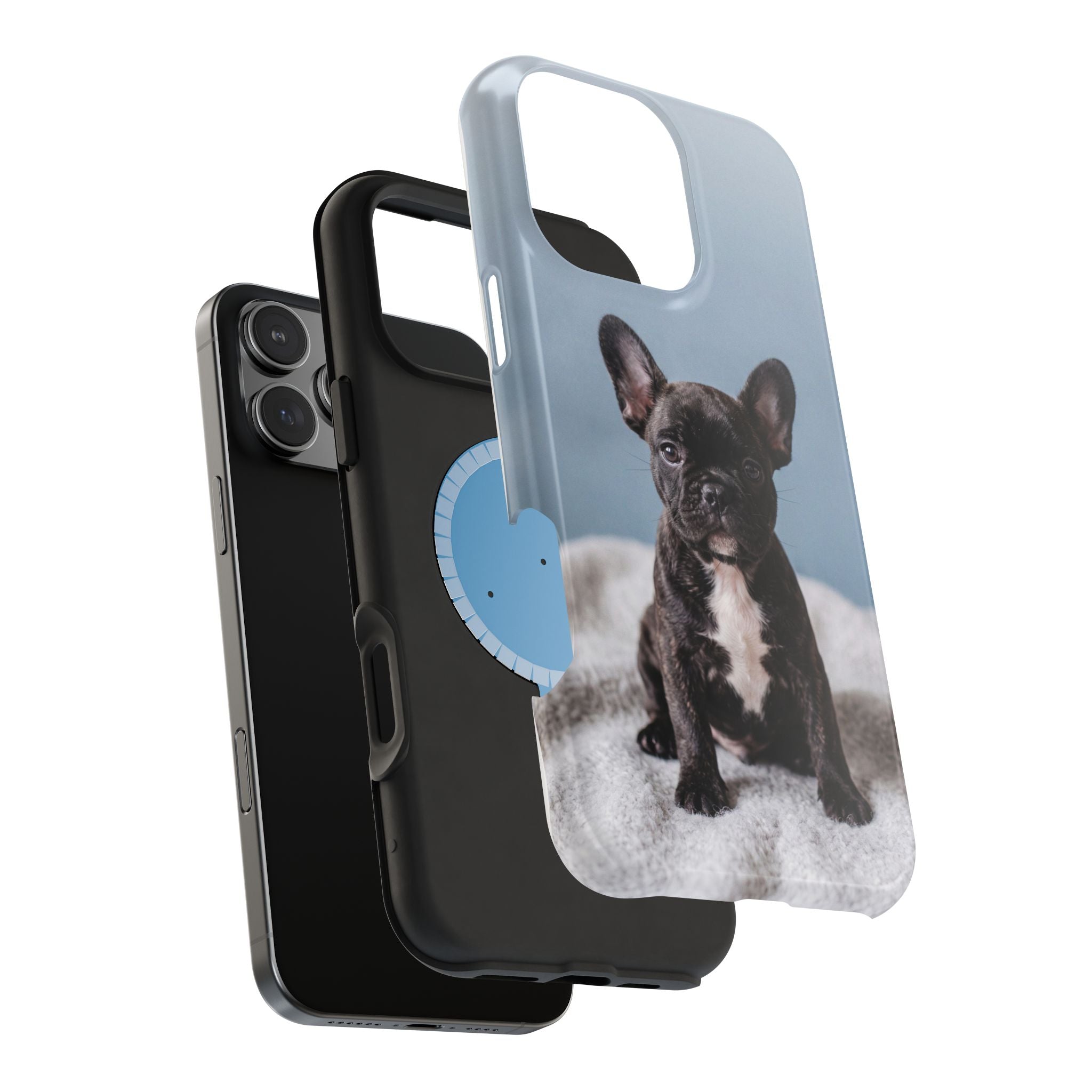 French Bulldog Puppy Phone Case — Impact-Resistant Wireless Charging Cover
