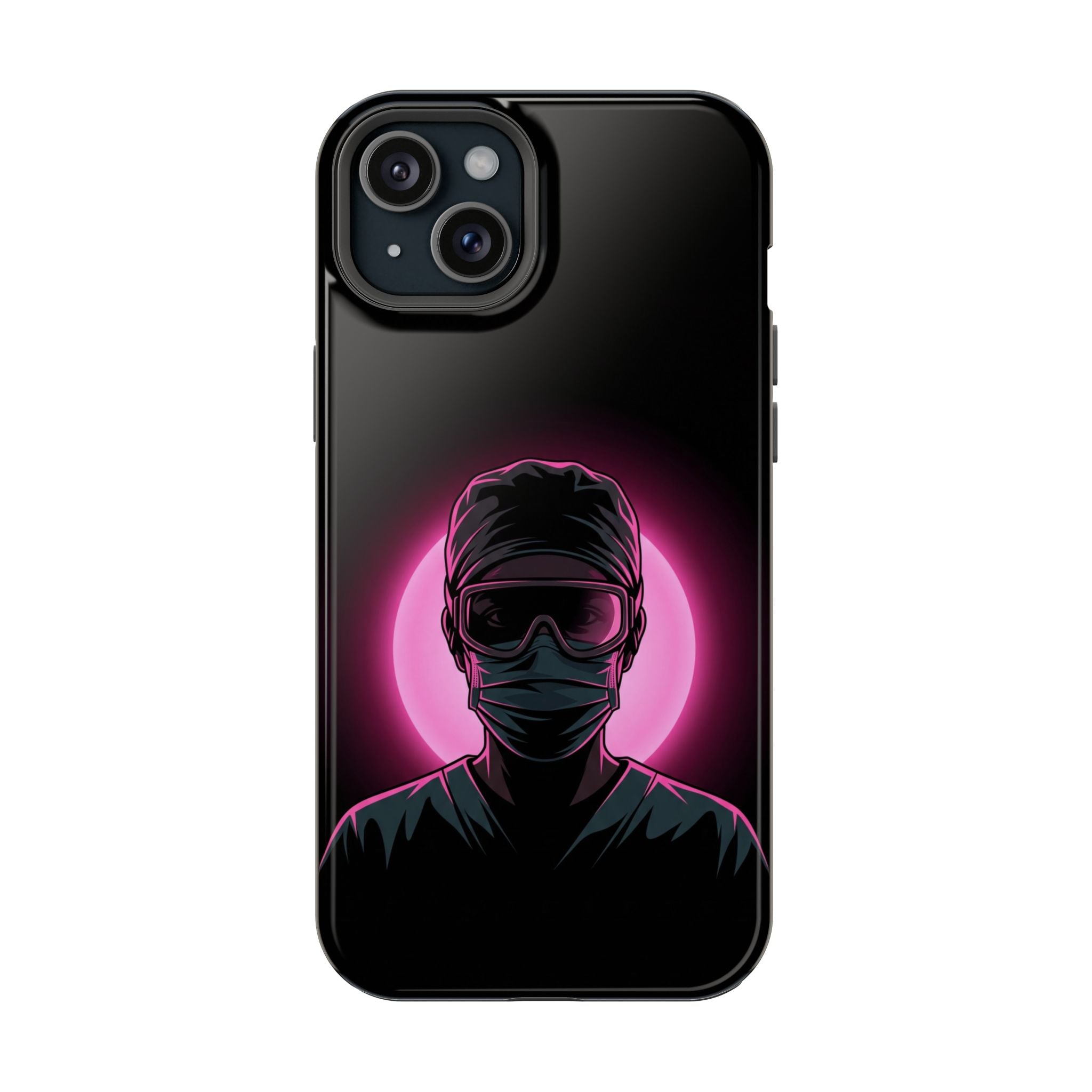 Nurse Portrait Phone Case — Navy Wireless Charging Cover