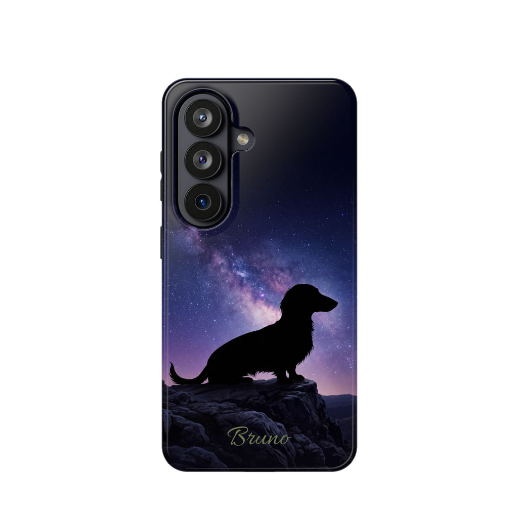Personalized Dachshund Starry Night Phone Case — Wireless Charging Cover