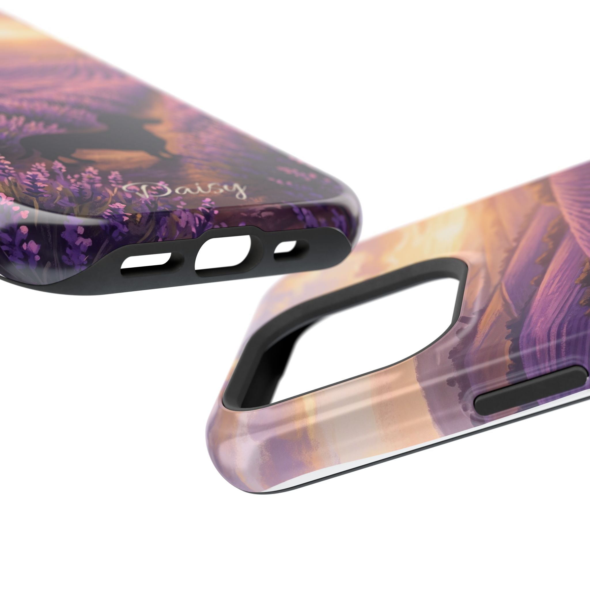 Personalized Dachshund Lavender Field Phone Case — Wireless Charging Cover