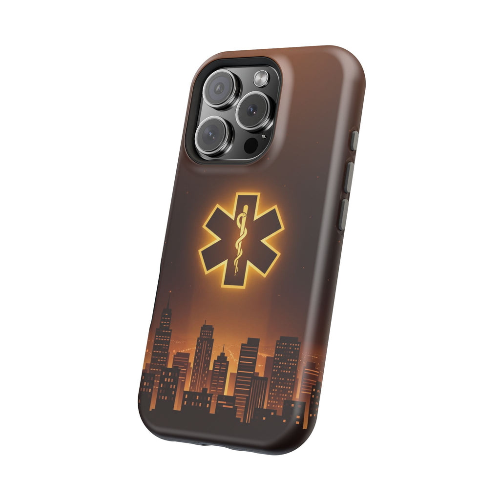 Paramedic/EMT Skyline Phone Case — Magnetic Wireless Charging Cover