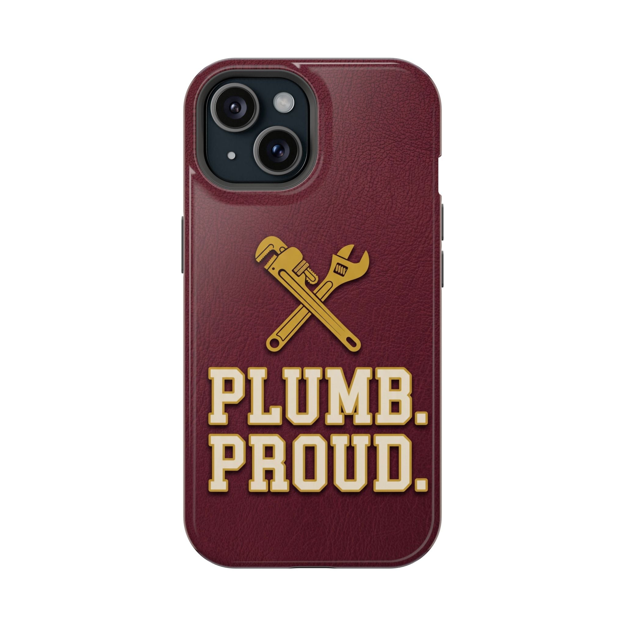 Plumb. Proud. Phone Case — Crossed Wrenches Wireless Charging Cover
