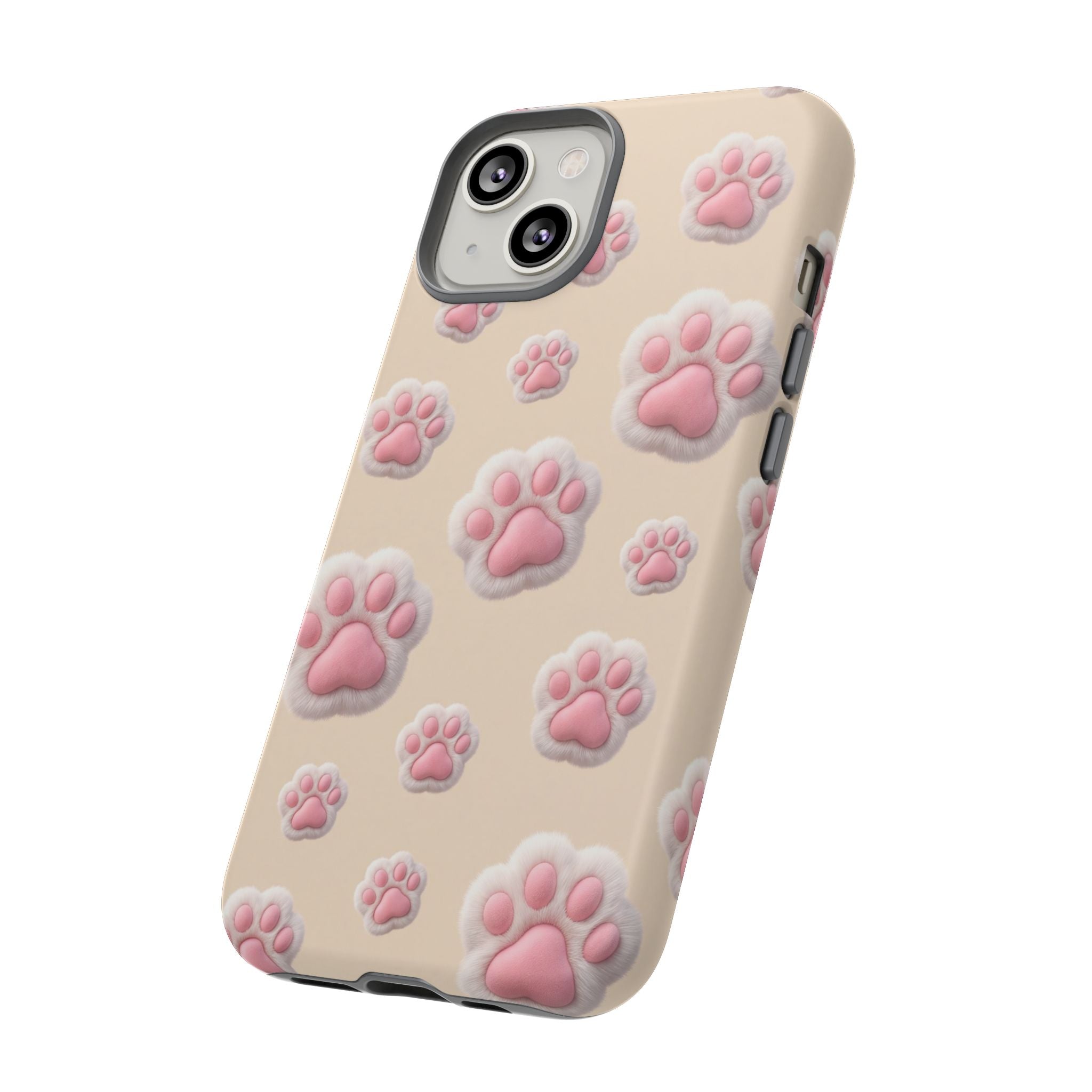 Golden Retriever Paw Print Phone Case | Cute Pink Paw Pattern for Dog Lovers | iPhone & Samsung