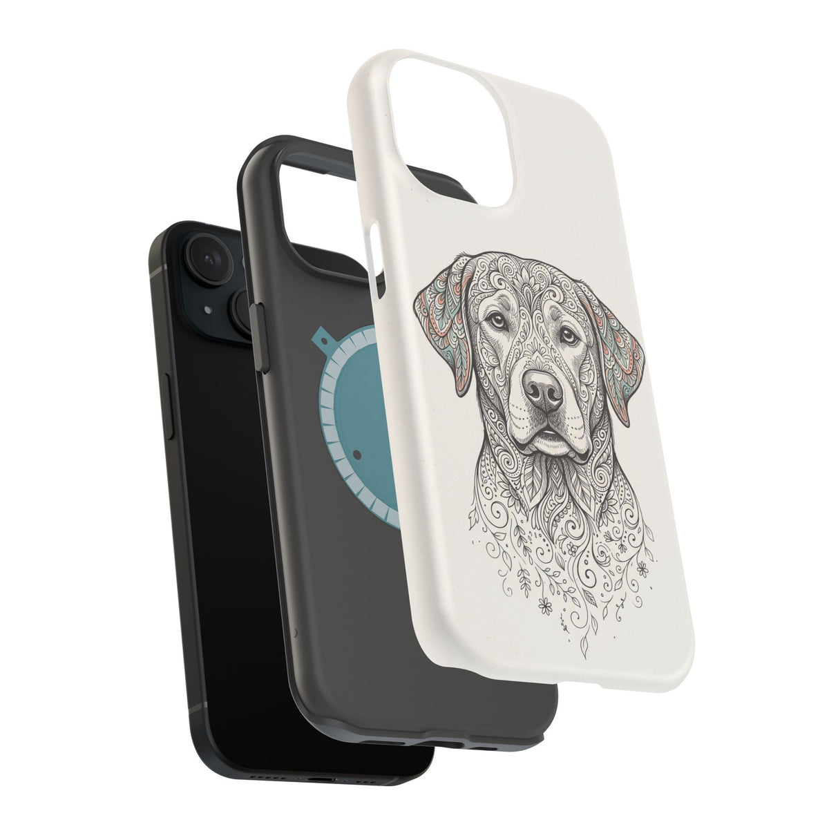 Mandala Labrador Phone Case — Tough Magnetic Case with Wireless Charging