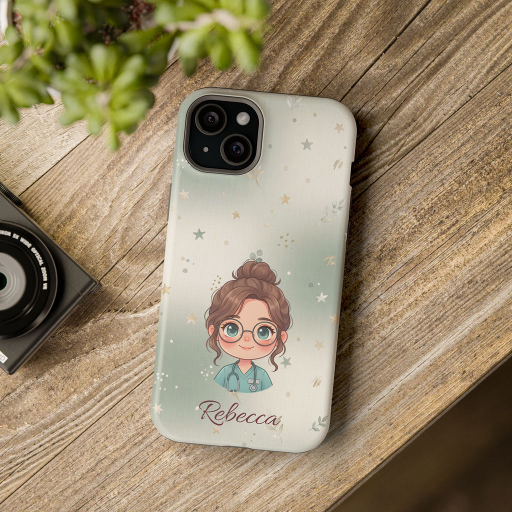 Personalized Starry Nurse Phone Case — Wireless Charging Cover