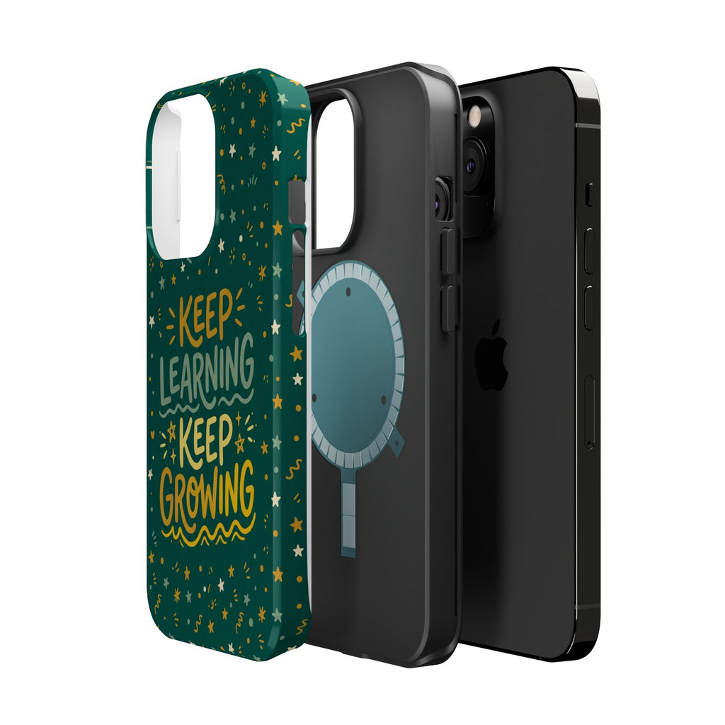 Keep Learning Keep Growing Teacher Phone Case — Wireless Charging Cover