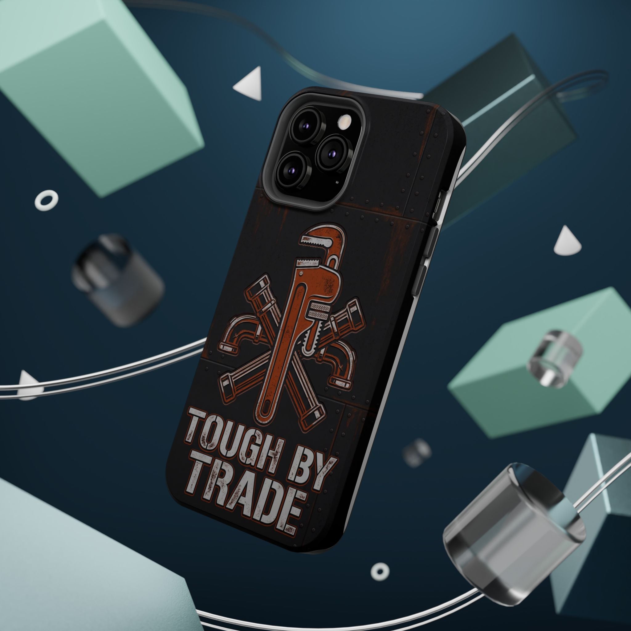 Tough By Trade Phone Case — Crossed Wrenches Wireless Charging Cover