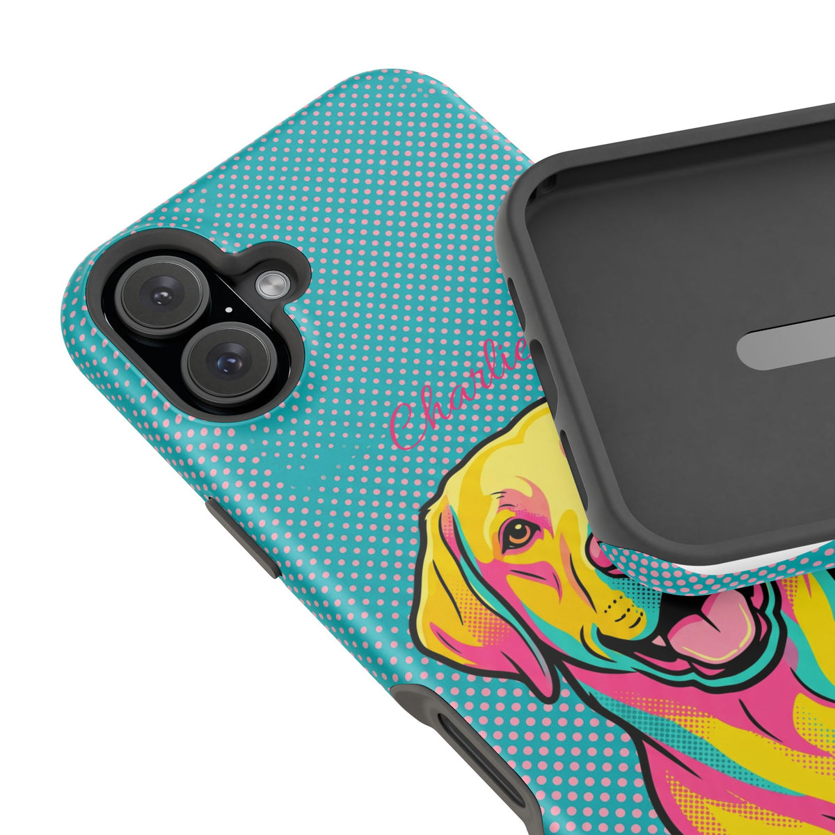 Personalized Pop Art Labrador Phone Case — Tough Magnetic Case with Wireless Charging
