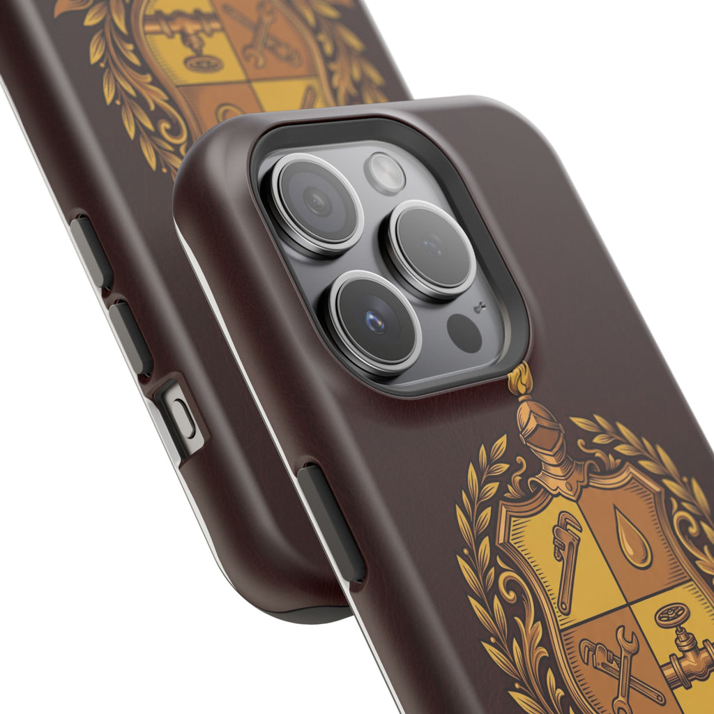 Plumber Crest Phone Case — Heraldic Shield Wireless Charging Cover