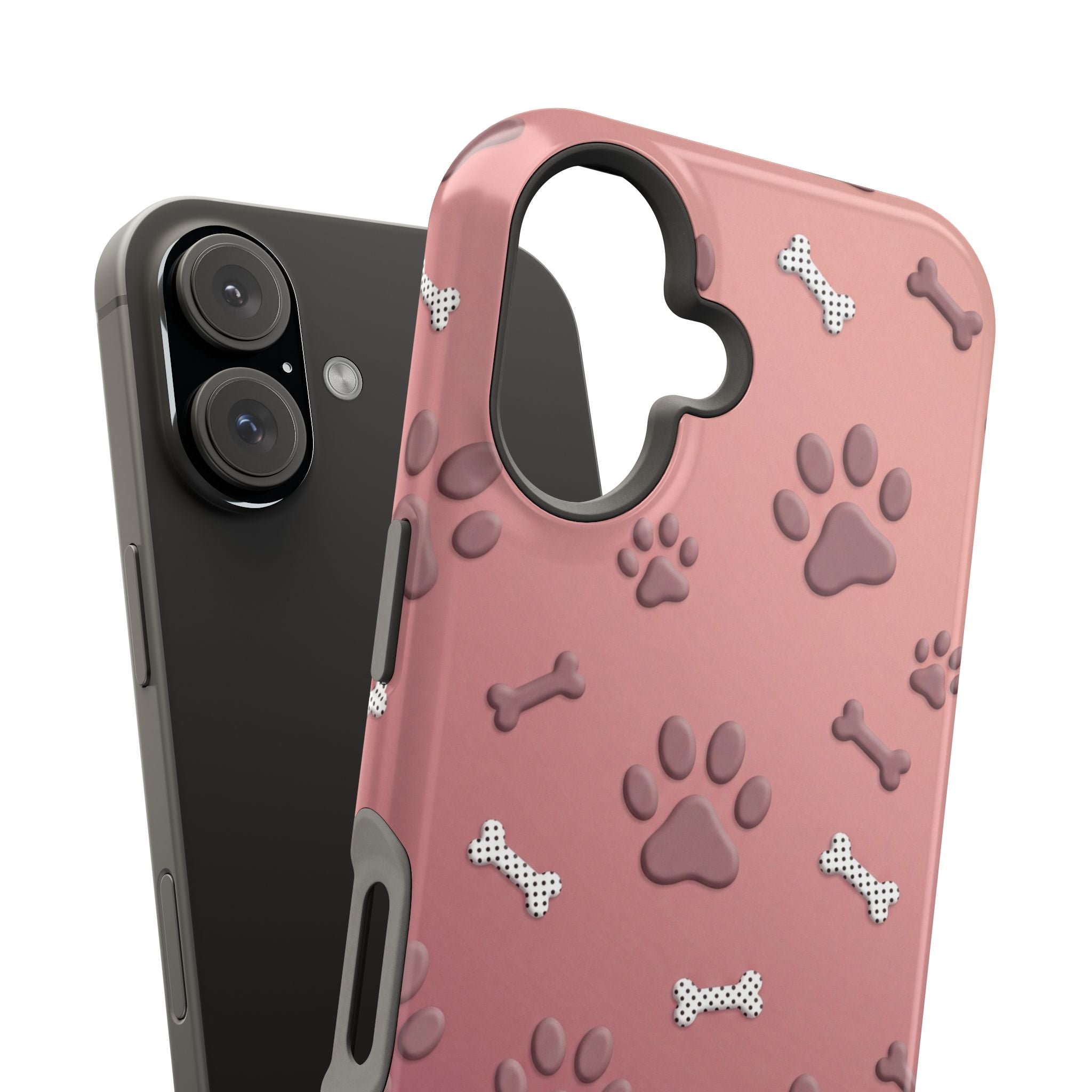 Paws & Bones Phone Case — Impact-Resistant Wireless Charging Cover