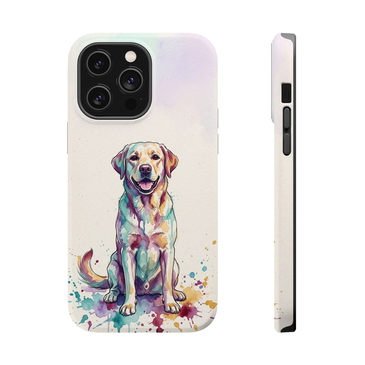 Watercolor Labrador Phone Case — Tough Magnetic Case with Wireless Charging