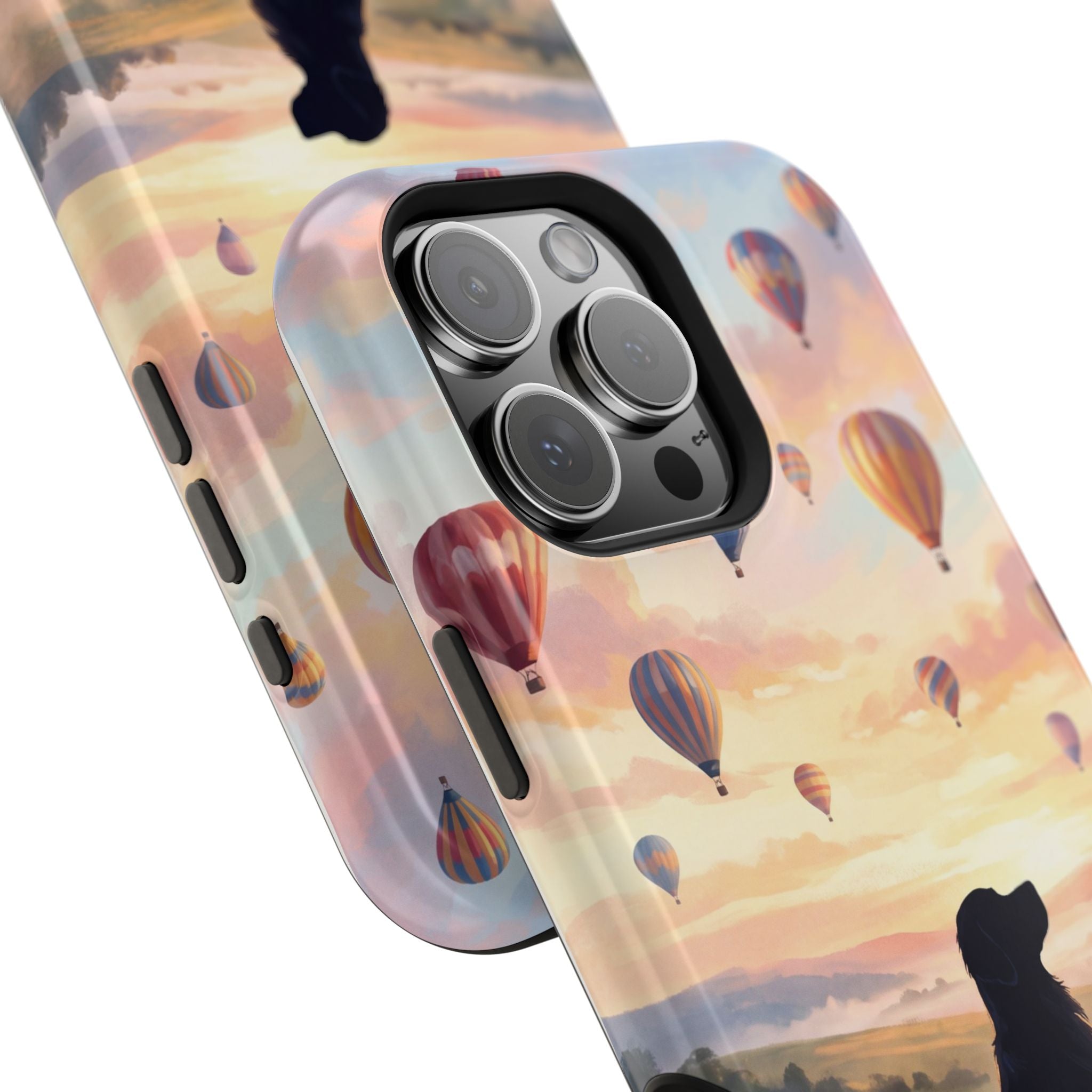 Personalized Golden Retriever Hot Air Balloon Phone Case — Wireless Charging Cover