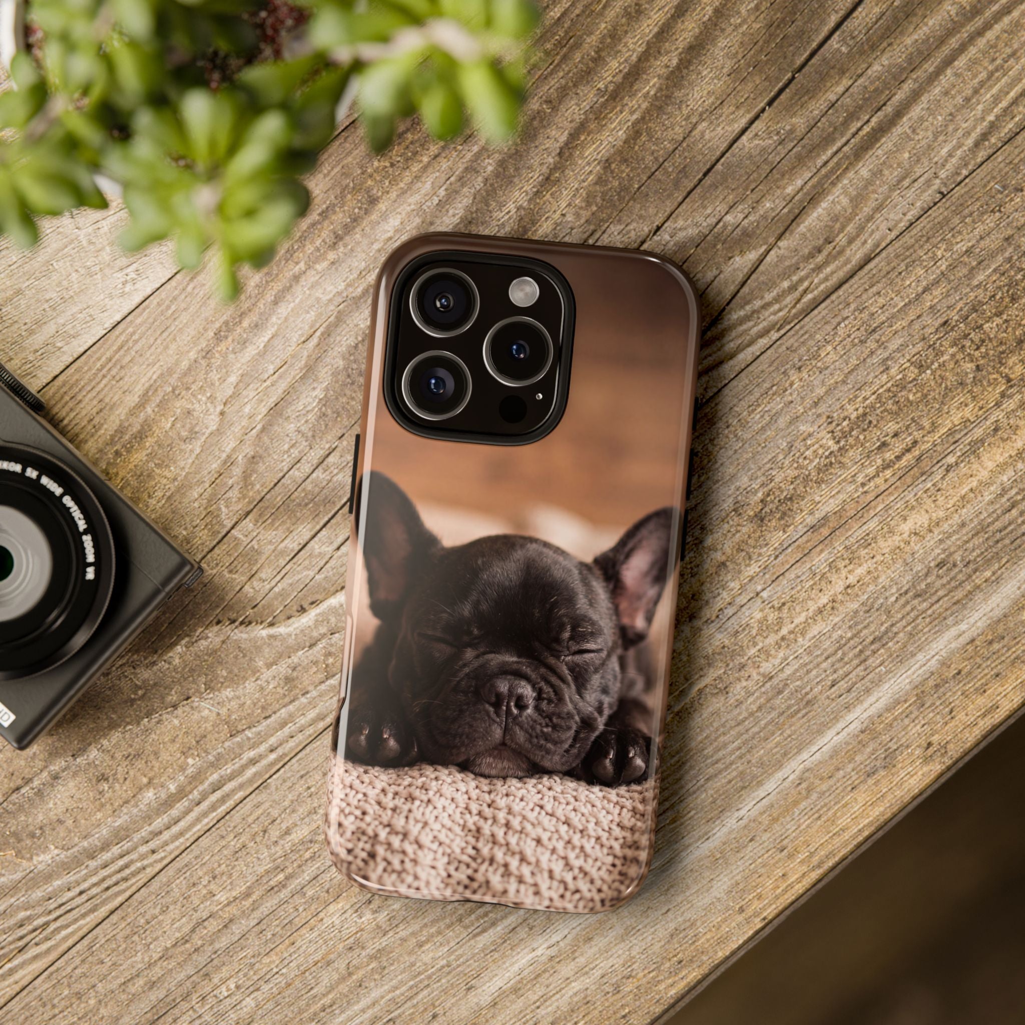 Sleeping French Bulldog Phone Case | Cozy Frenchie Resting on Blanket | iPhone & Samsung