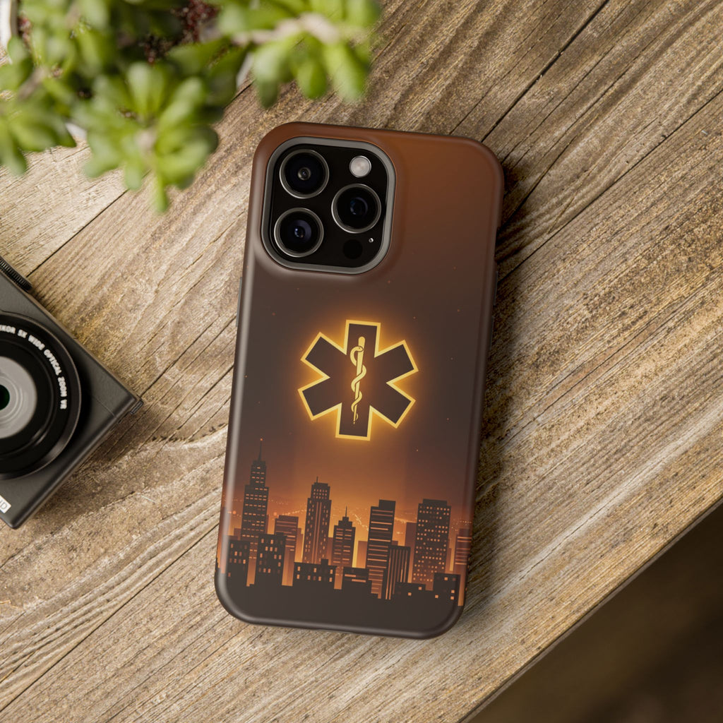 Paramedic/EMT Skyline Phone Case — Magnetic Wireless Charging Cover
