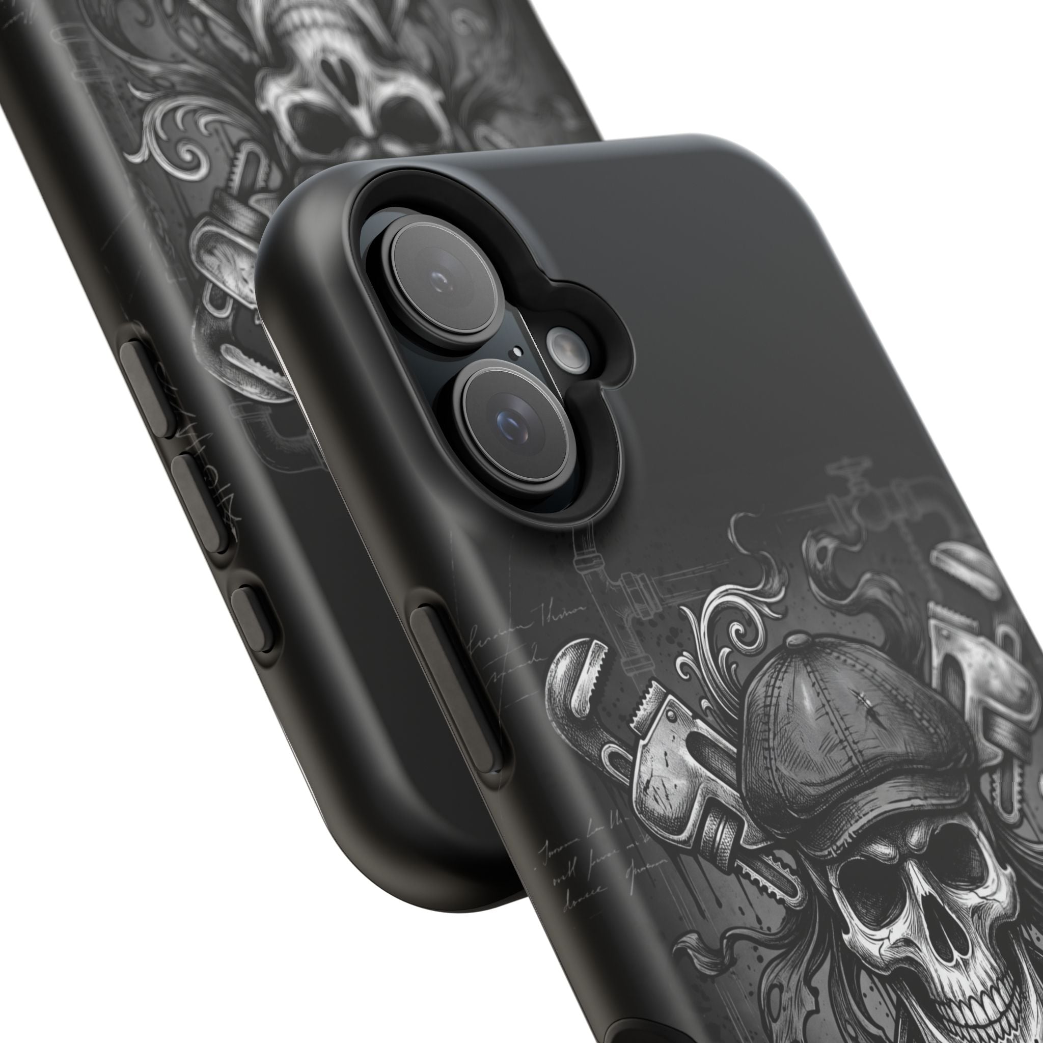 Skull & Wrenches Plumber Phone Case — Wireless Charging Cover