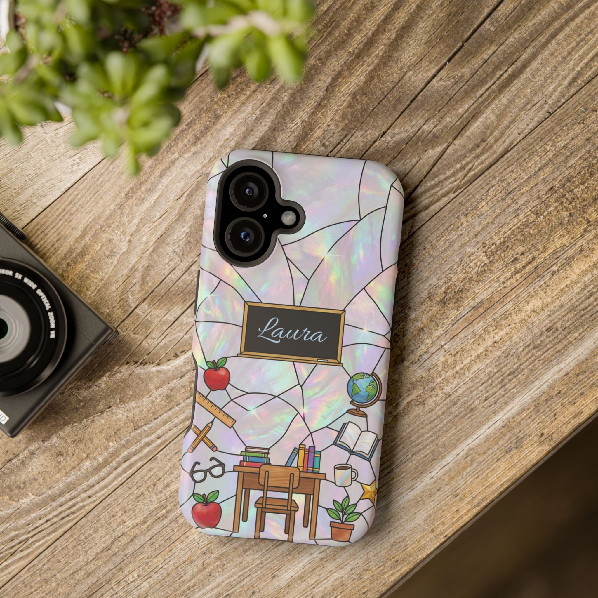 Personalized Teacher Phone Case — Impact-Resistant Wireless Charging Cover