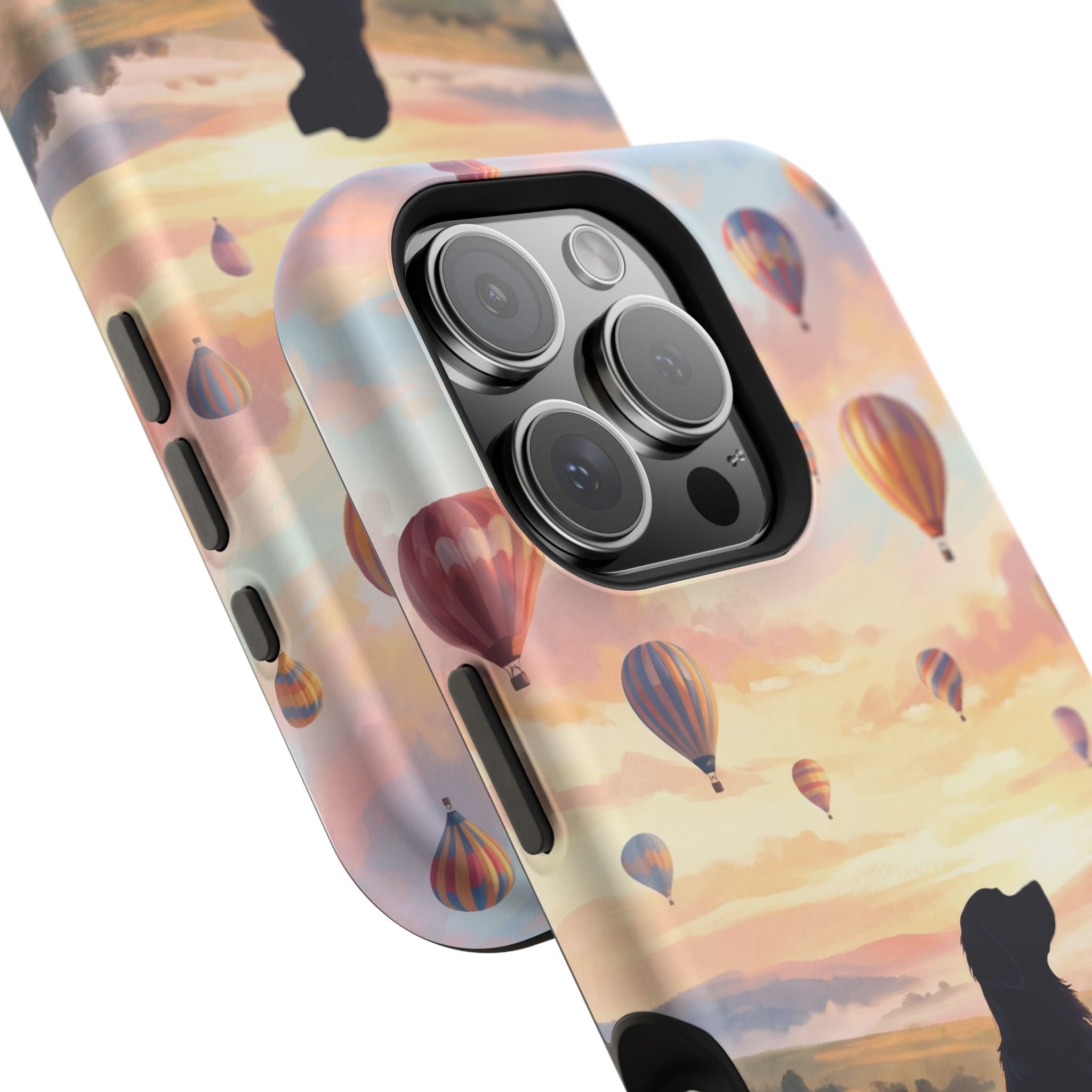 Personalized Golden Retriever Hot Air Balloon Phone Case — Wireless Charging Cover