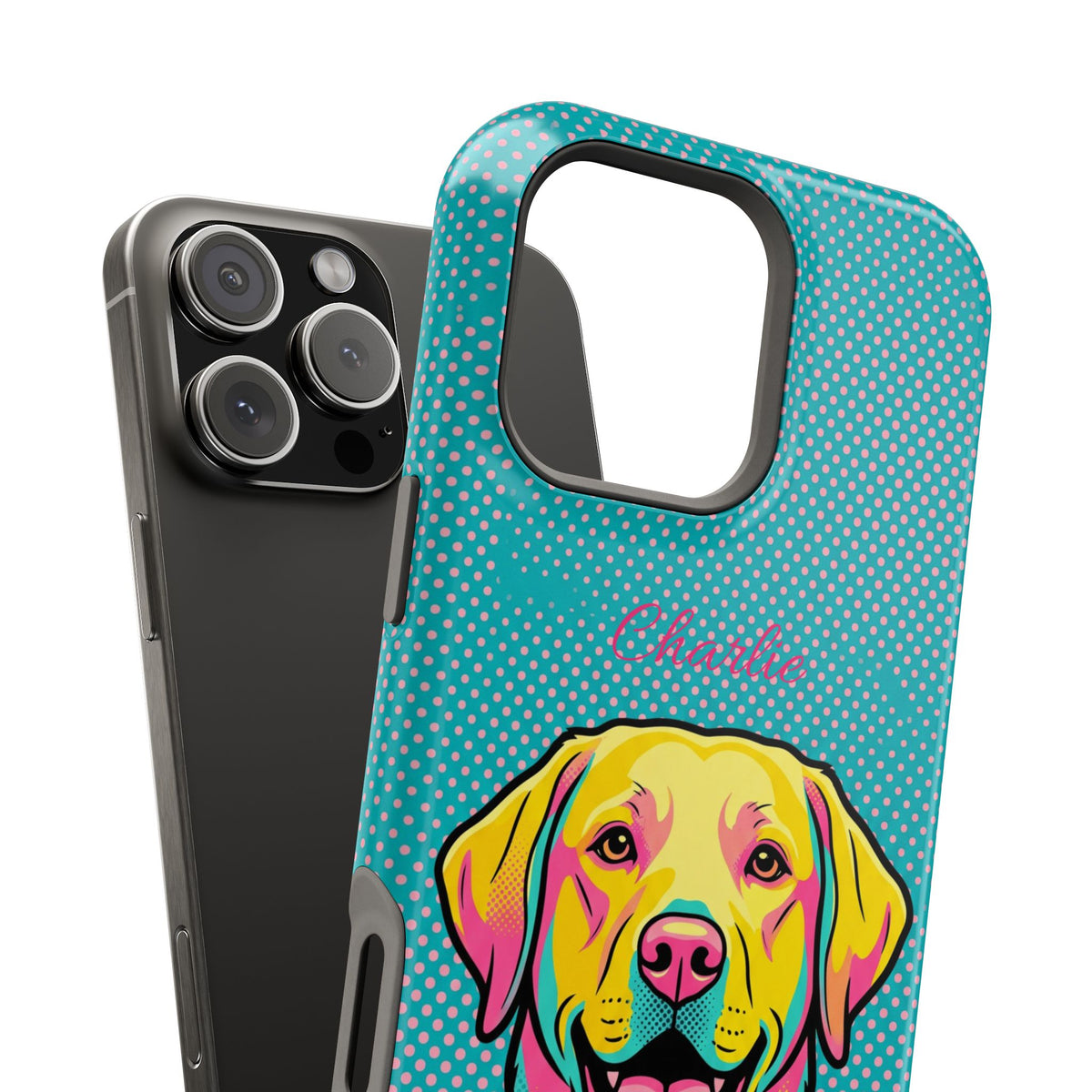 Personalized Pop Art Labrador Phone Case — Tough Magnetic Case with Wireless Charging
