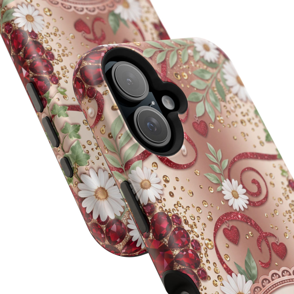 Personalized Vintage Floral Teacher Phone Case — Wireless Charging Cover