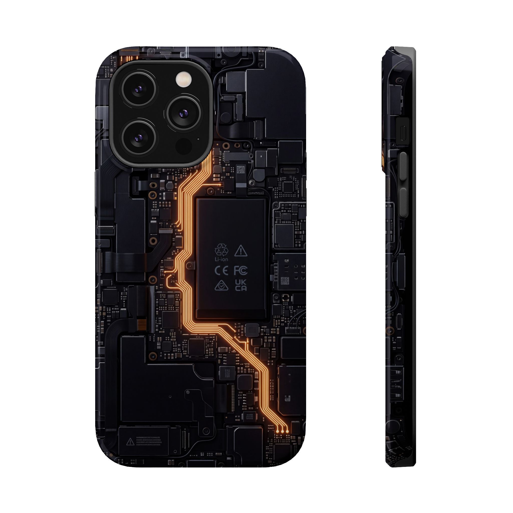 Electrician Circuit Bolt Phone Case — Impact-Resistant Wireless Charging Cover