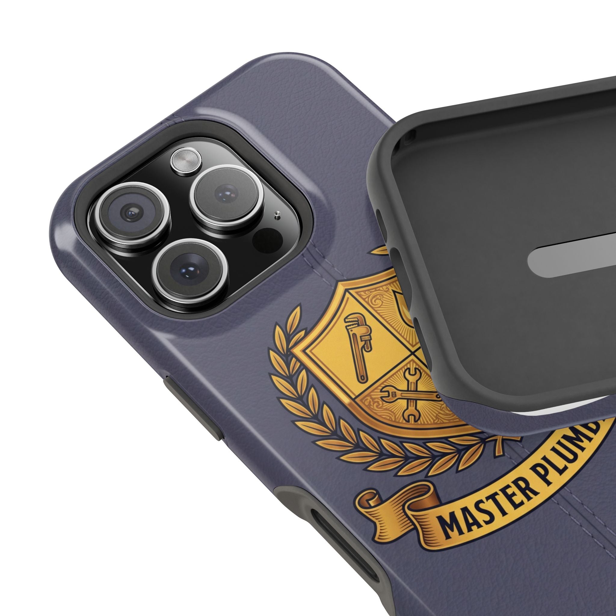 Master Plumber Crest Phone Case — Heraldic Shield Wireless Charging Cover