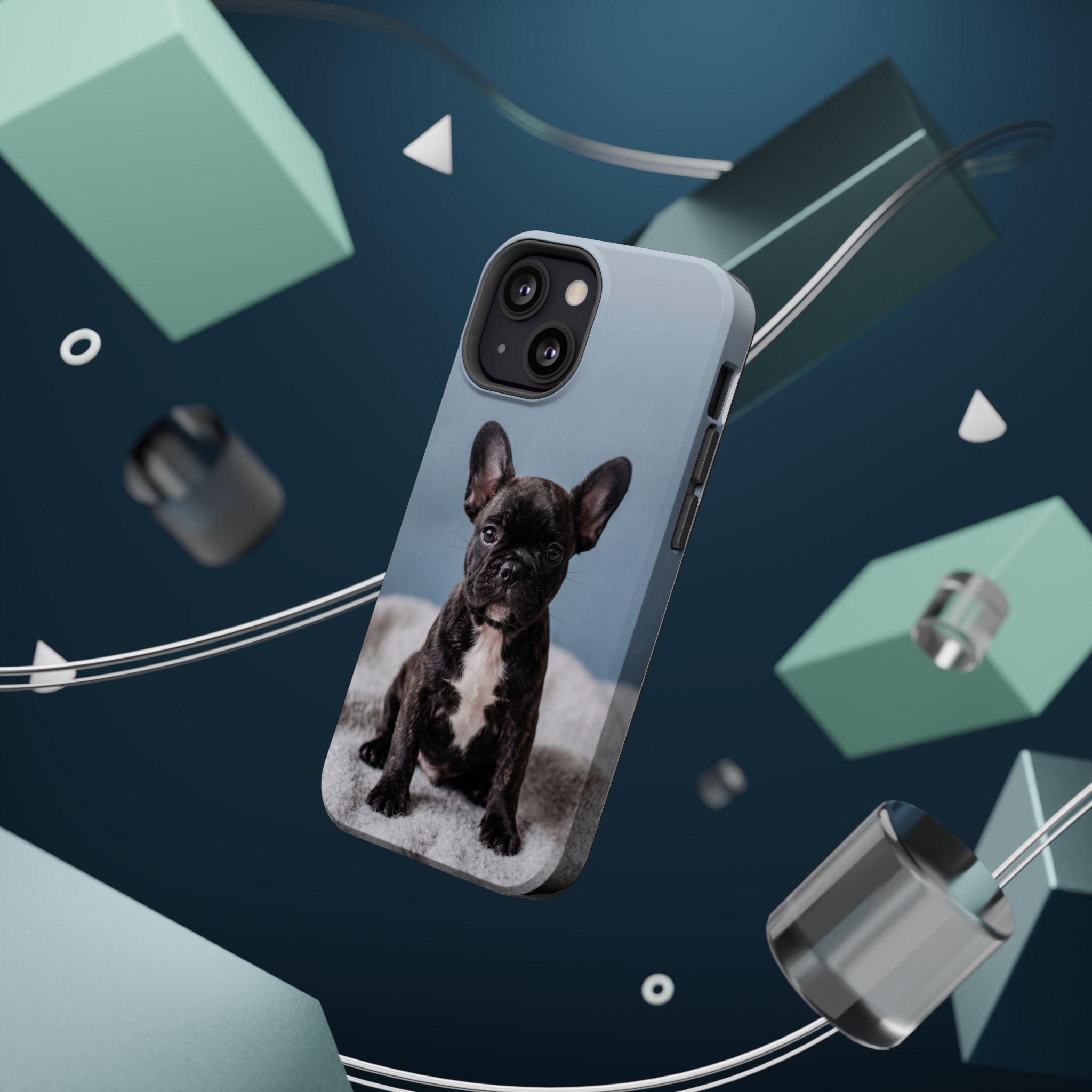 French Bulldog Puppy Phone Case — Impact-Resistant Wireless Charging Cover