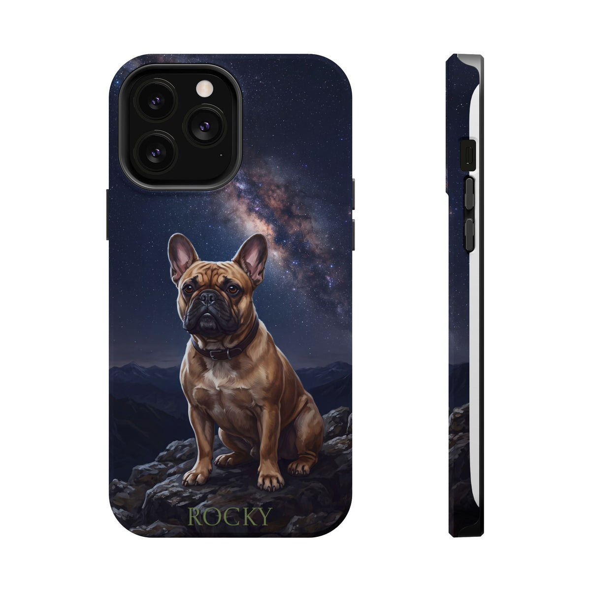 Personalized French Bulldog Starry Night Sky Phone Case — Wireless Charging Cover