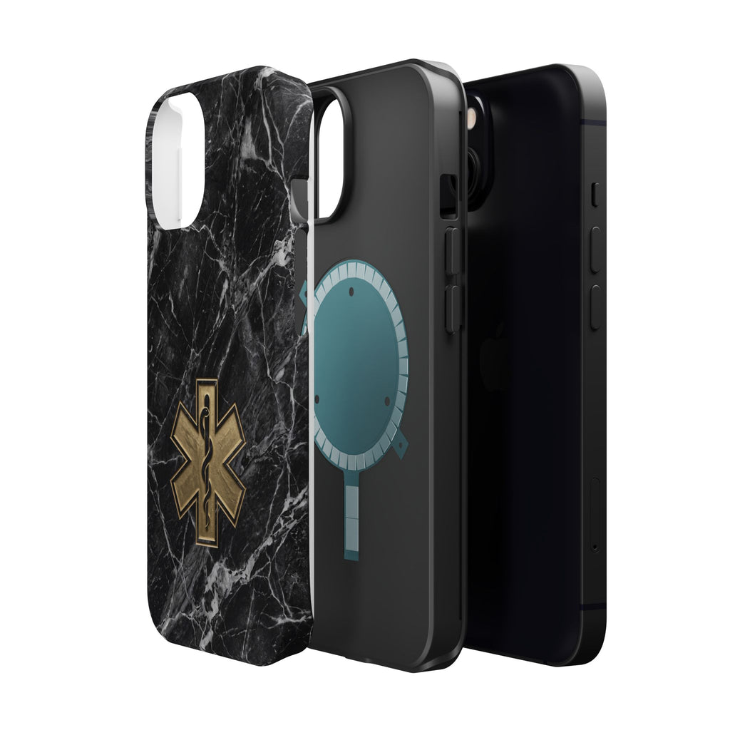 Paramedic/EMT Marble Phone Case — Magnetic Wireless Charging Cover
