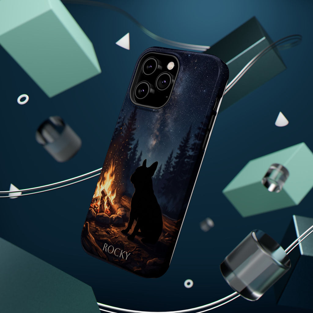 Personalized French Bulldog Campfire Phone Case — Wireless Charging Cover