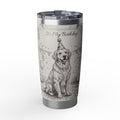 Golden Retriever Tumbler Personalized – 20 oz Stainless Steel Travel Mug with Custom Name, Birthday Celebration Design