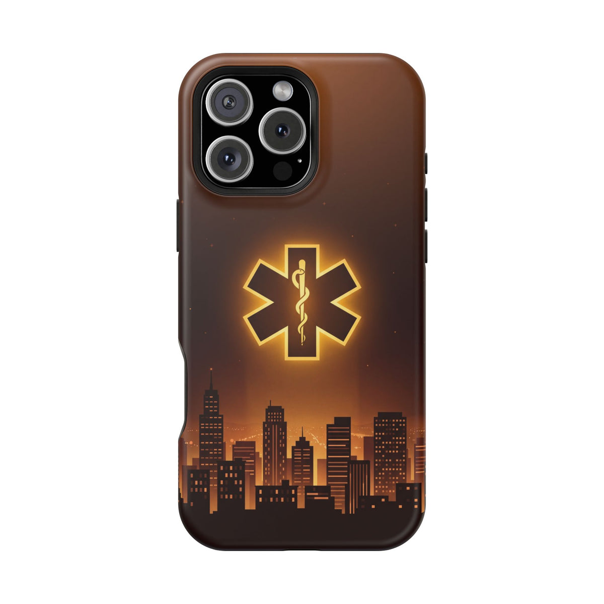 Paramedic/EMT Skyline Phone Case — Magnetic Wireless Charging Cover