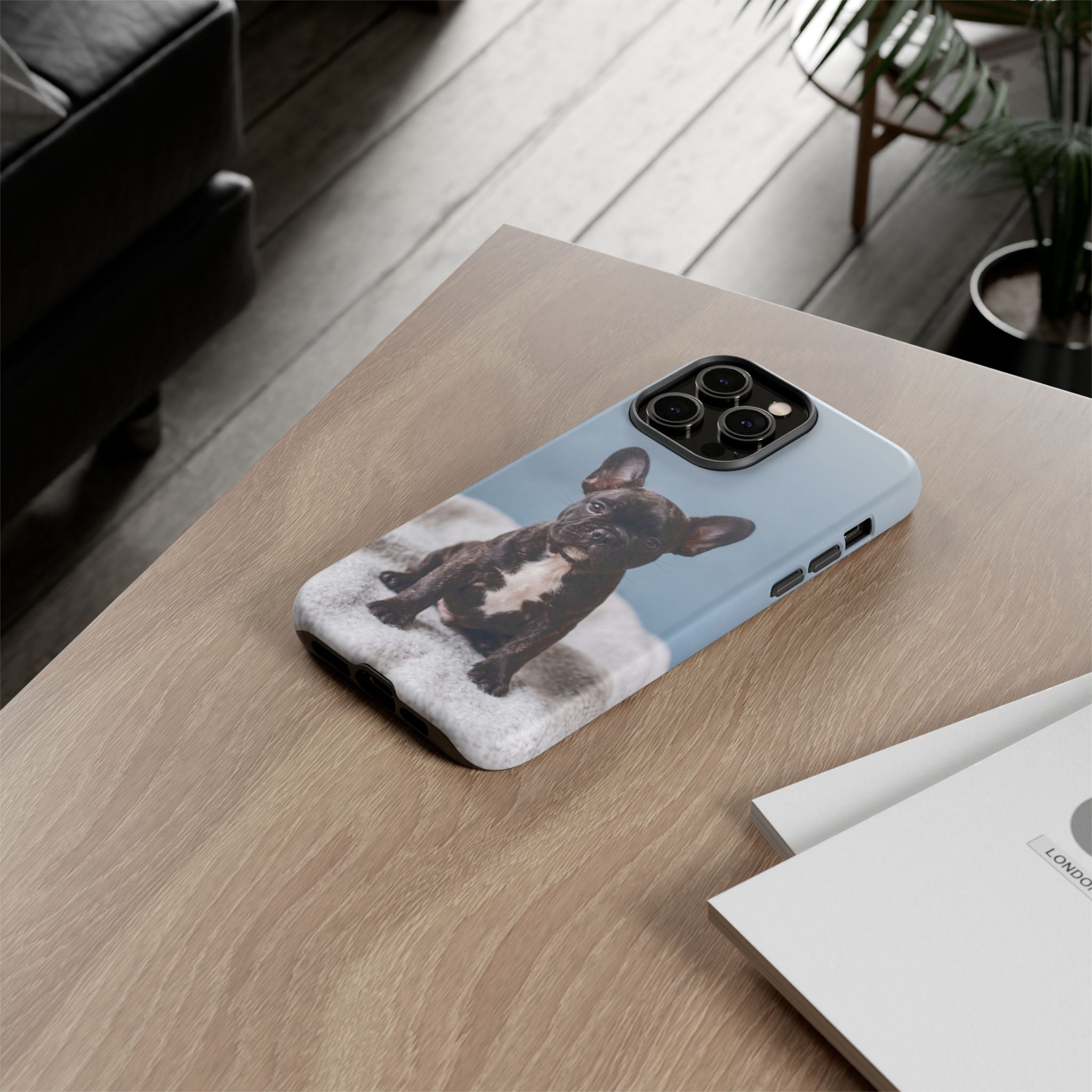 French Bulldog Puppy Phone Case | Adorable Brindle Frenchie Portrait | Samsung & iPhone