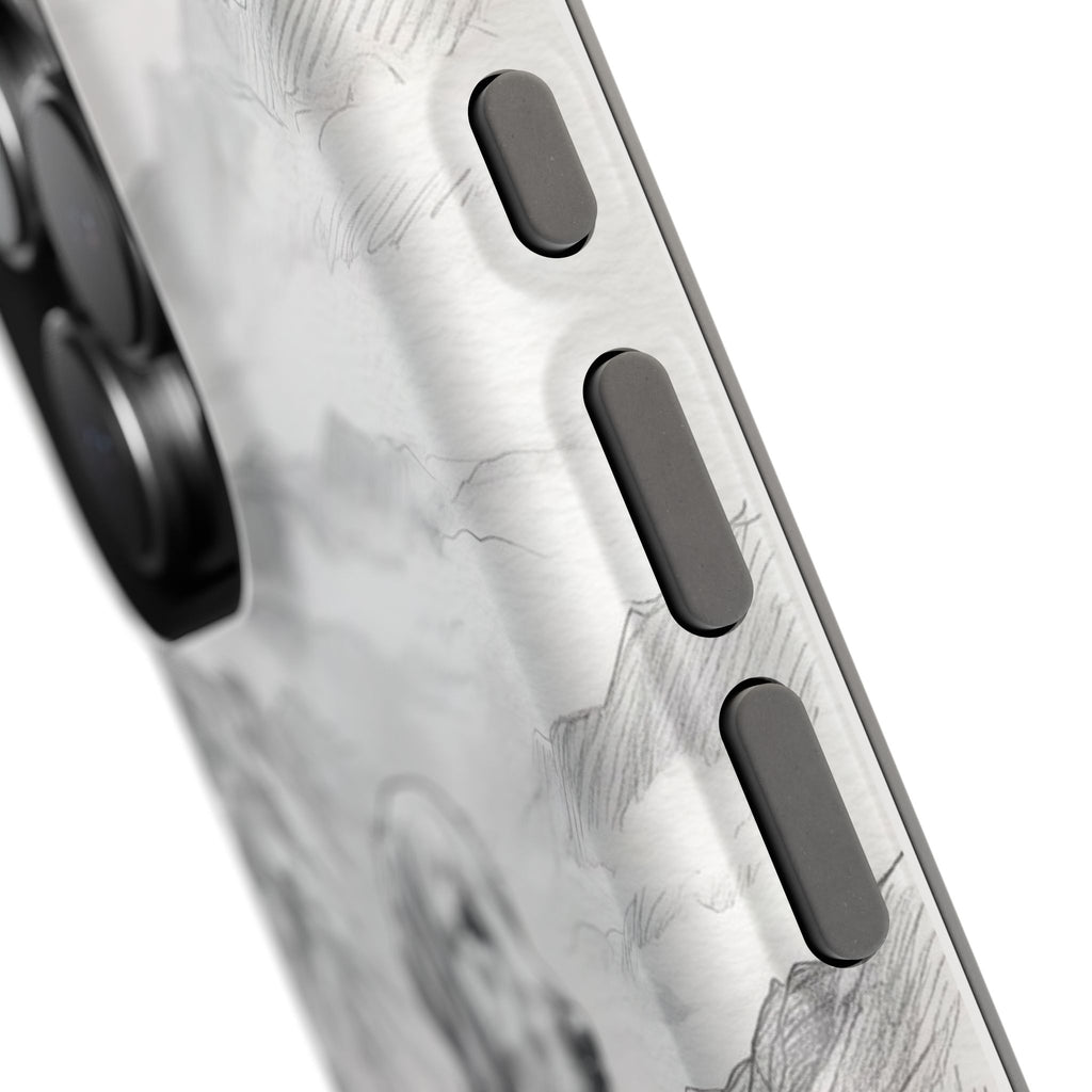 Personalized Golden Retriever Mountain Peak Phone Case — Wireless Charging Cover