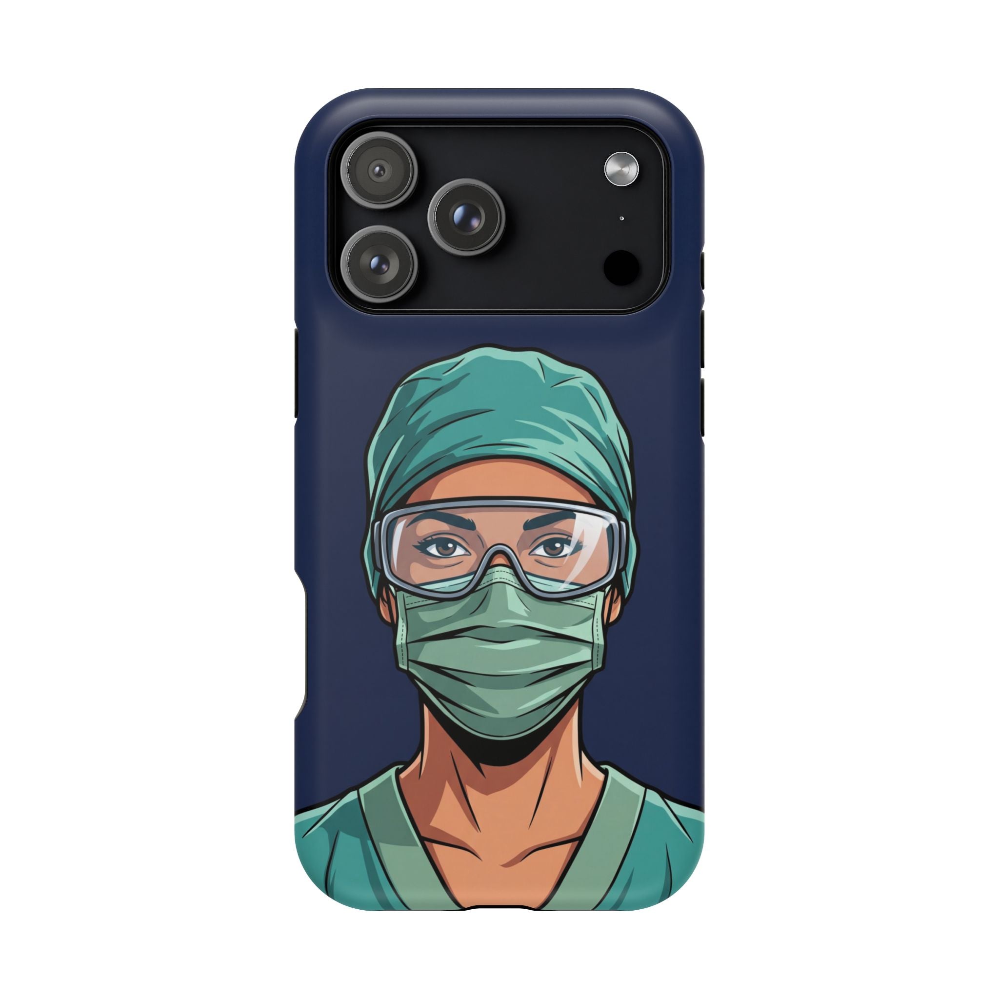 Bold Nurse Portrait Phone Case — Magnetic Wireless Charging Cover