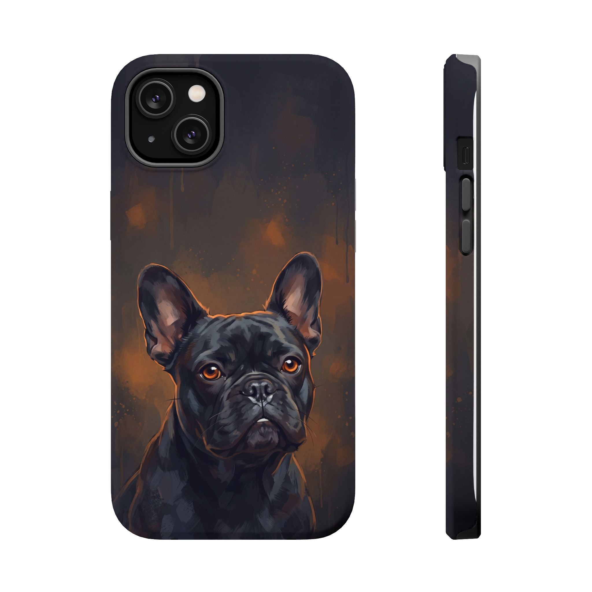 French Bulldog Portrait Phone Case — Impact-Resistant Wireless Charging Cover