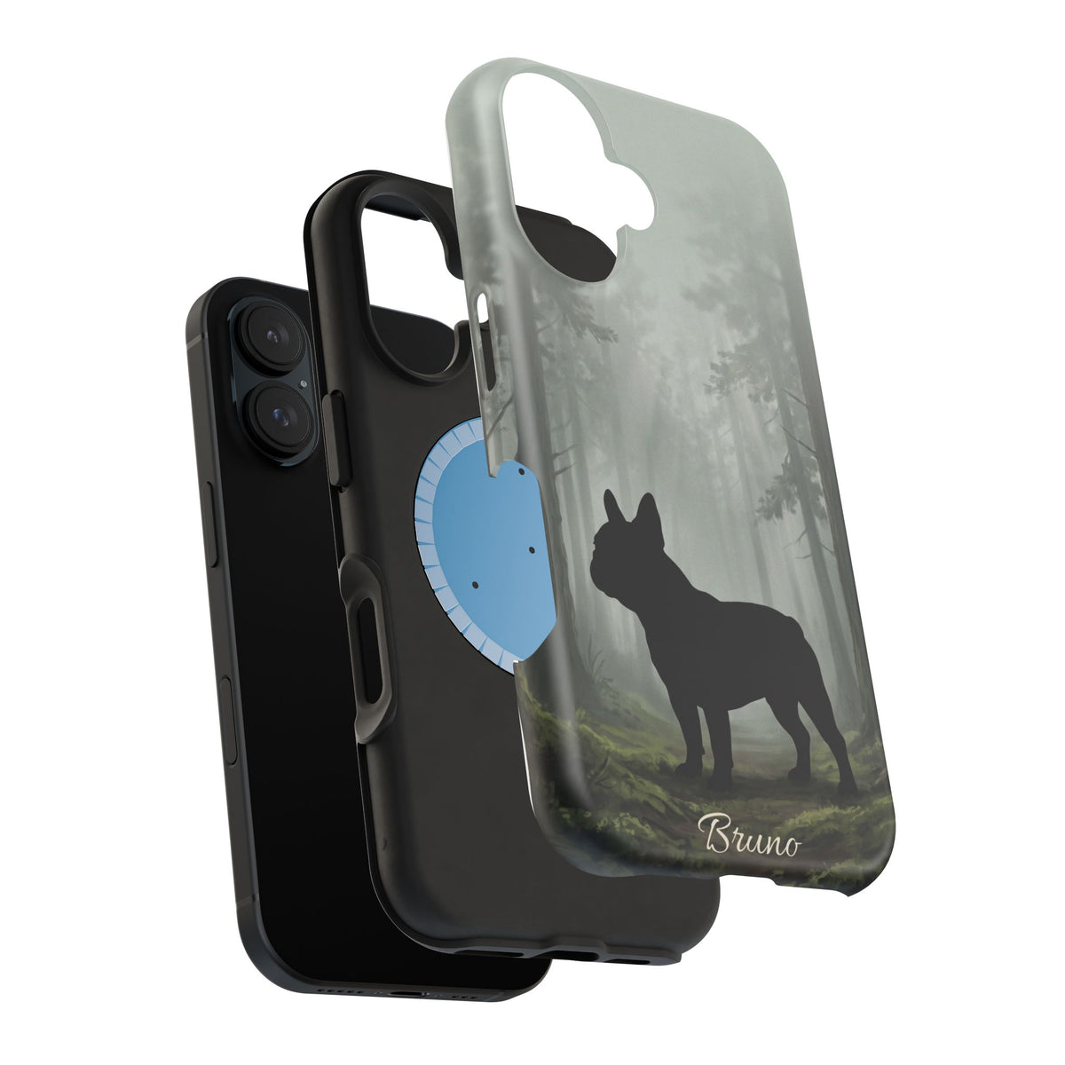 Personalized French Bulldog Misty Forest Phone Case — Wireless Charging Cover