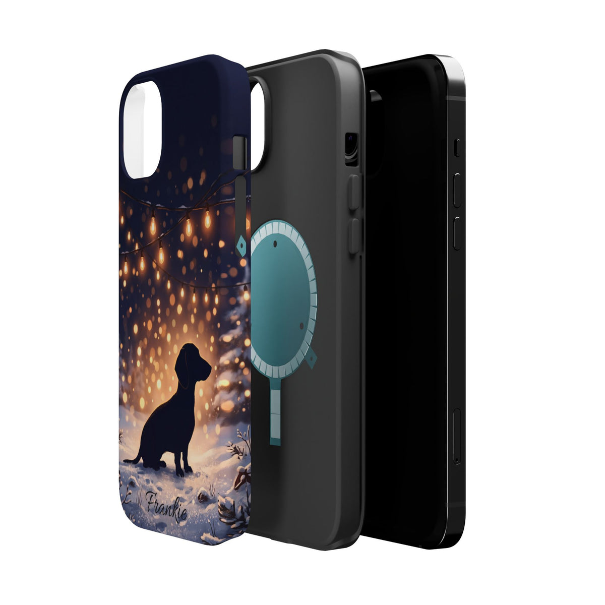 Personalized Dachshund Golden Sparks Phone Case — Wireless Charging Cover