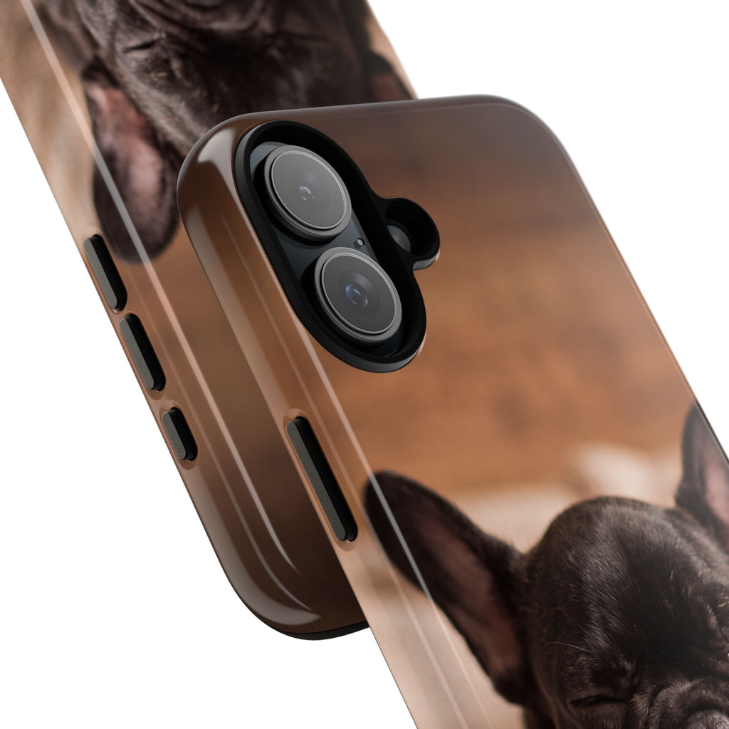 Sleeping French Bulldog Phone Case | Cozy Frenchie Resting on Blanket | iPhone & Samsung