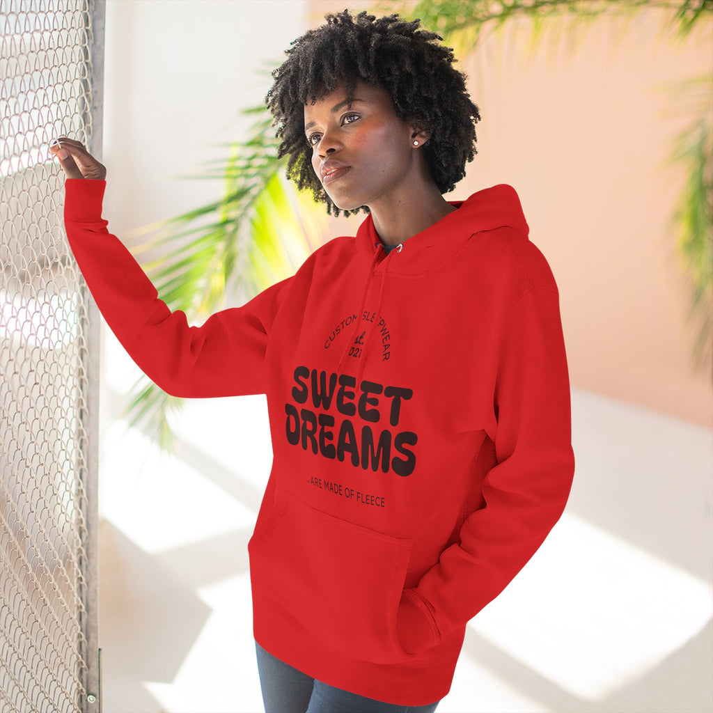 Sweet Dreams Hoodie — Cozy Fleece Pullover with Retro Script