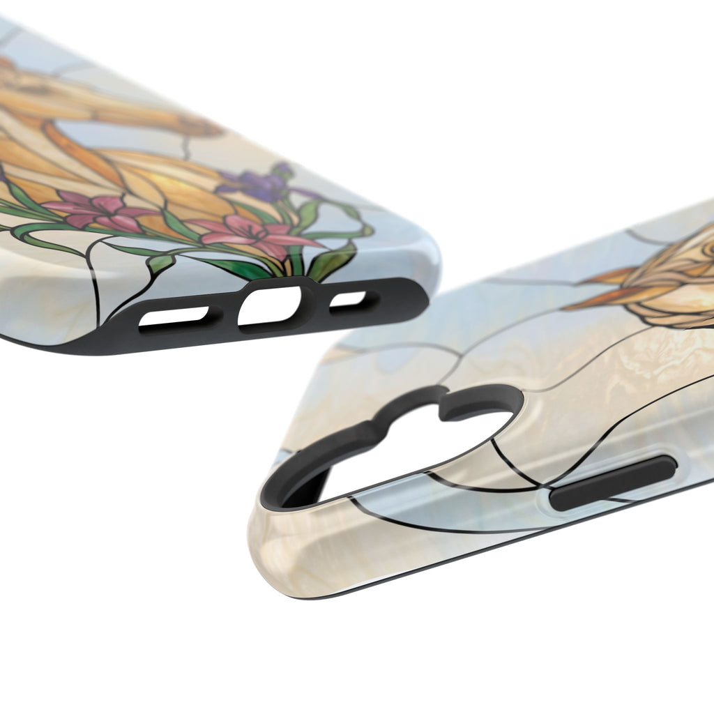 Floral Stained Glass Horse Phone Case — Tough Magnetic Case with Wireless Charging