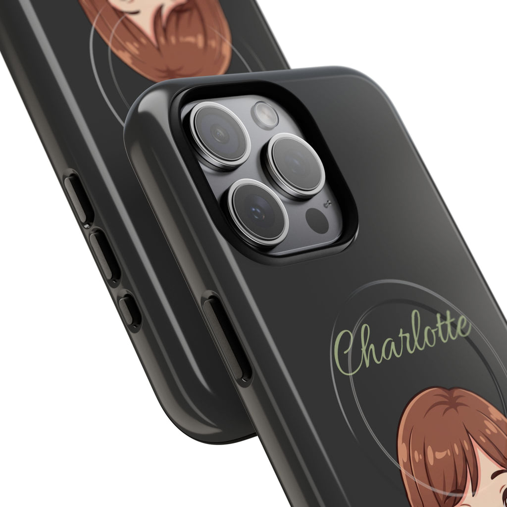 Personalized Tough Magnetic Phone Case | With Custom Name – Cute Illustrated Nurse Character Case for iPhones