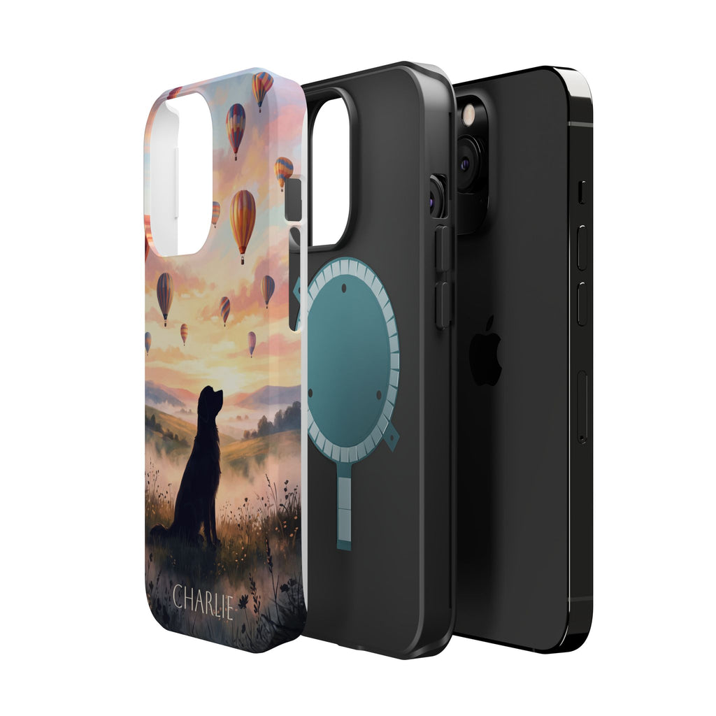 Personalized Golden Retriever Hot Air Balloon Phone Case — Wireless Charging Cover