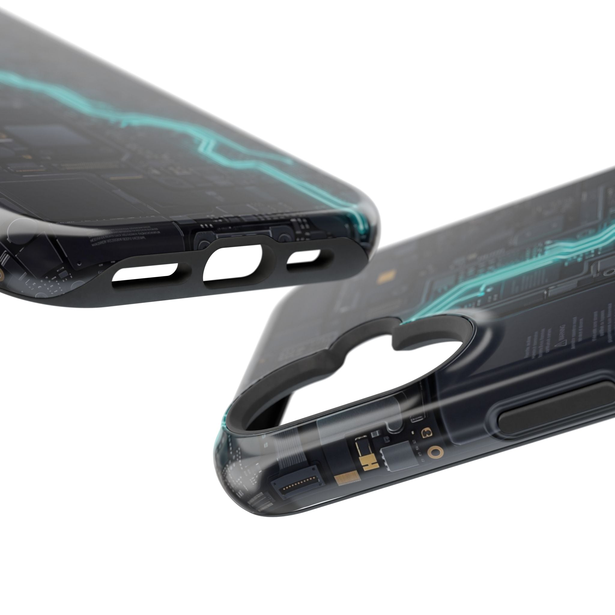 Cyan Bolt Electrician Phone Case — Electric Circuit Wireless Charging Cover