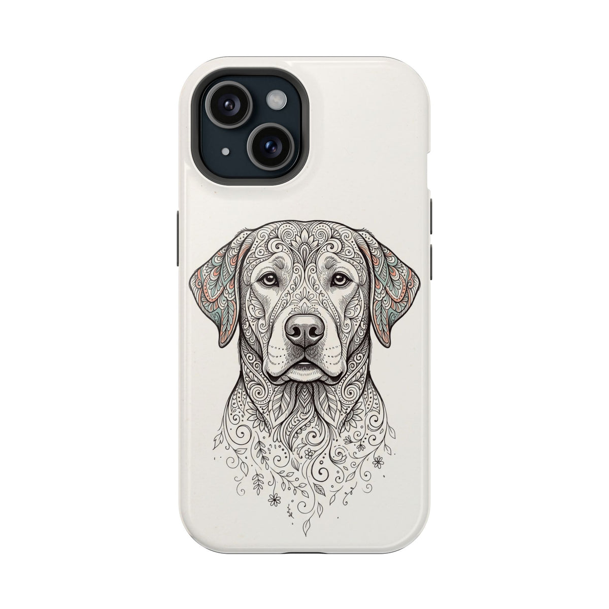 Mandala Labrador Phone Case — Tough Magnetic Case with Wireless Charging