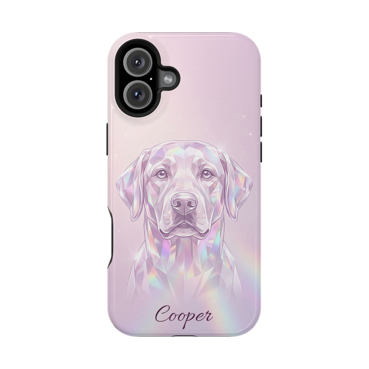 Personalized Crystal Prism Labrador Phone Case — Tough Magnetic Case with Wireless Charging