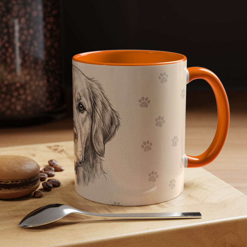 Golden Retriever Sketch Mug | Golden Retriever Lover Gift | Pencil Art Dog Coffee Mug