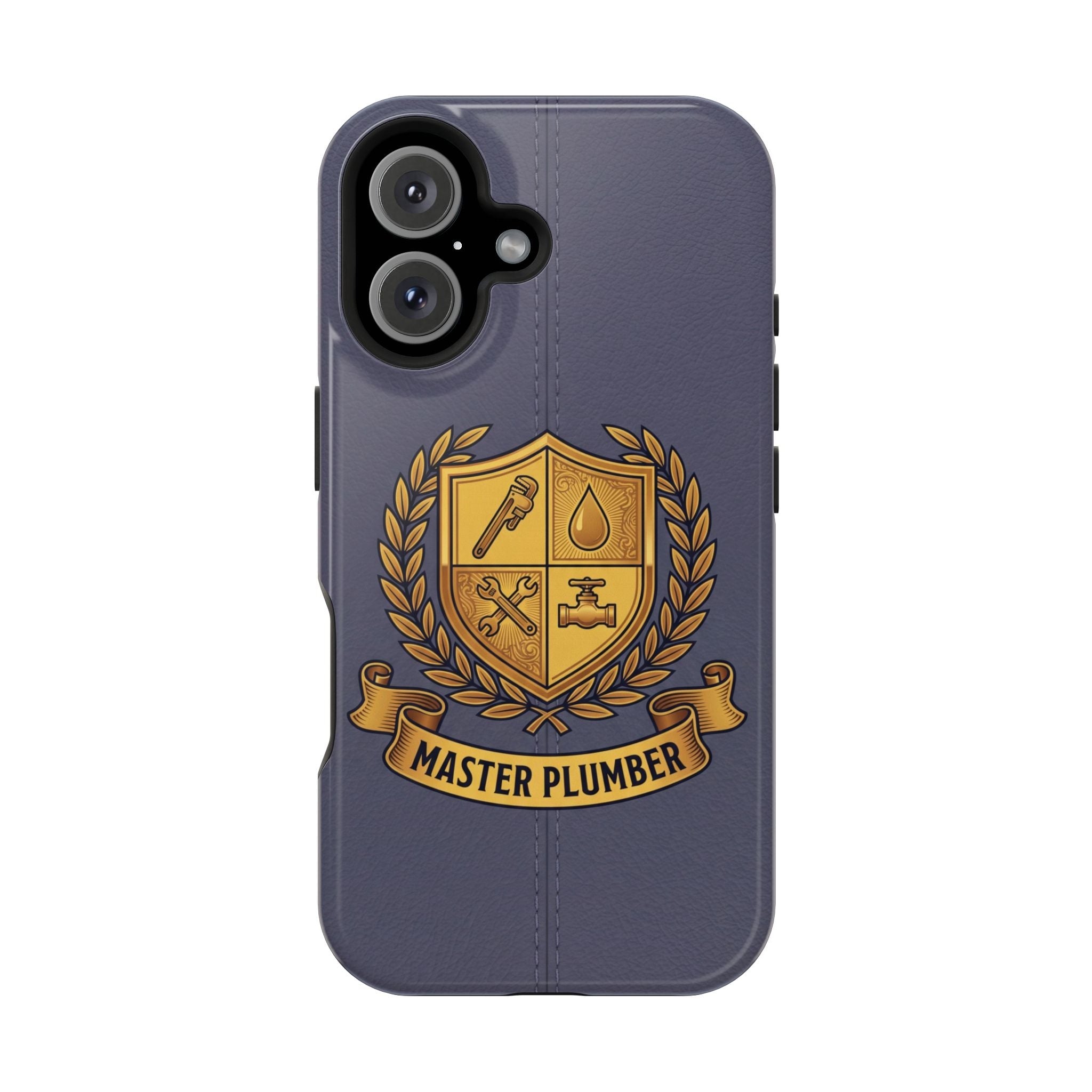 Master Plumber Crest Phone Case — Heraldic Shield Wireless Charging Cover