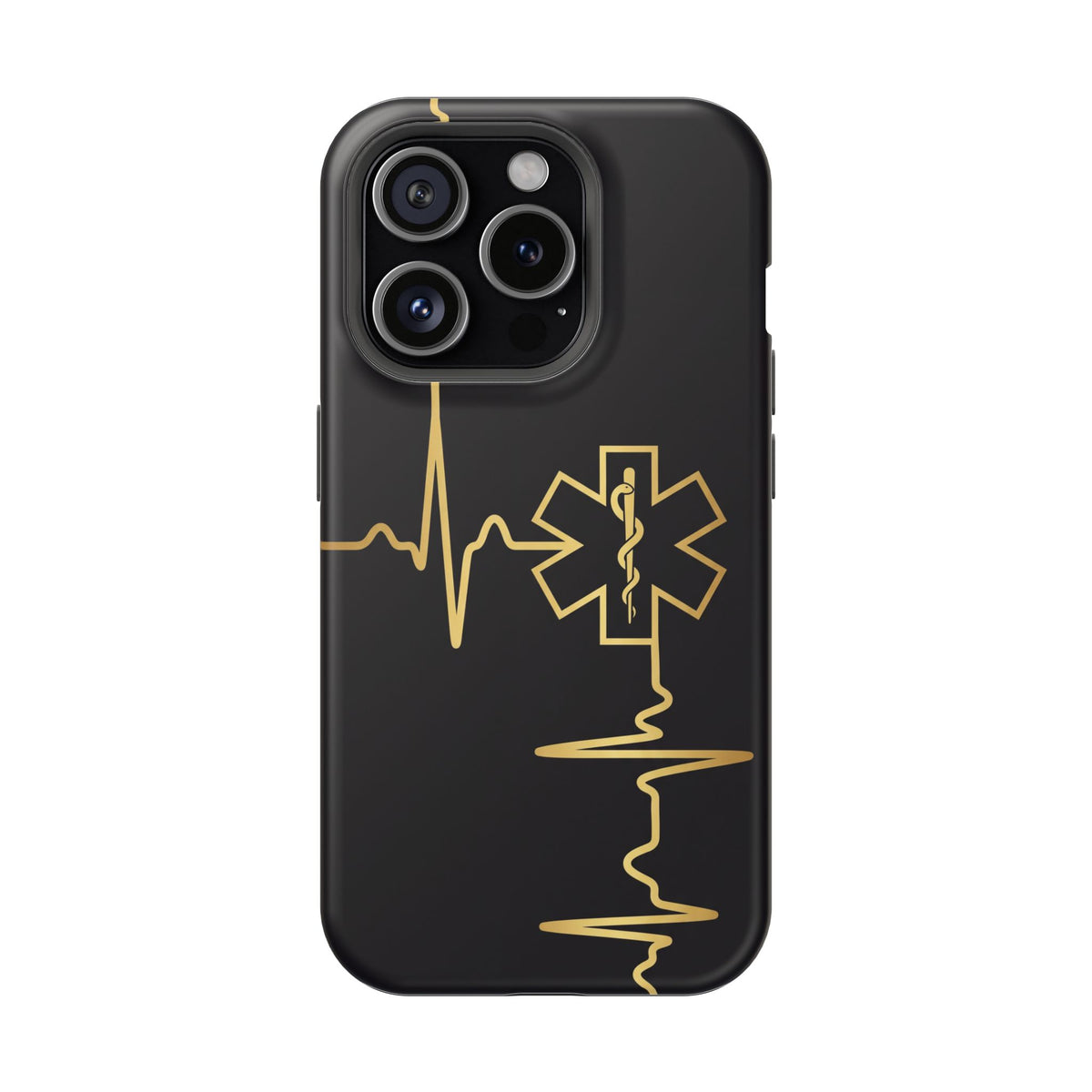 Paramedic/EMT Heartbeat Line Phone Case — Magnetic Wireless Charging Cover